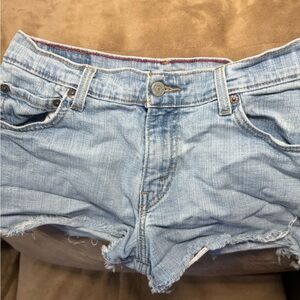Light Blue Levi’s’ 6 Short Denim Daisy Dukes Cutoff Shorts